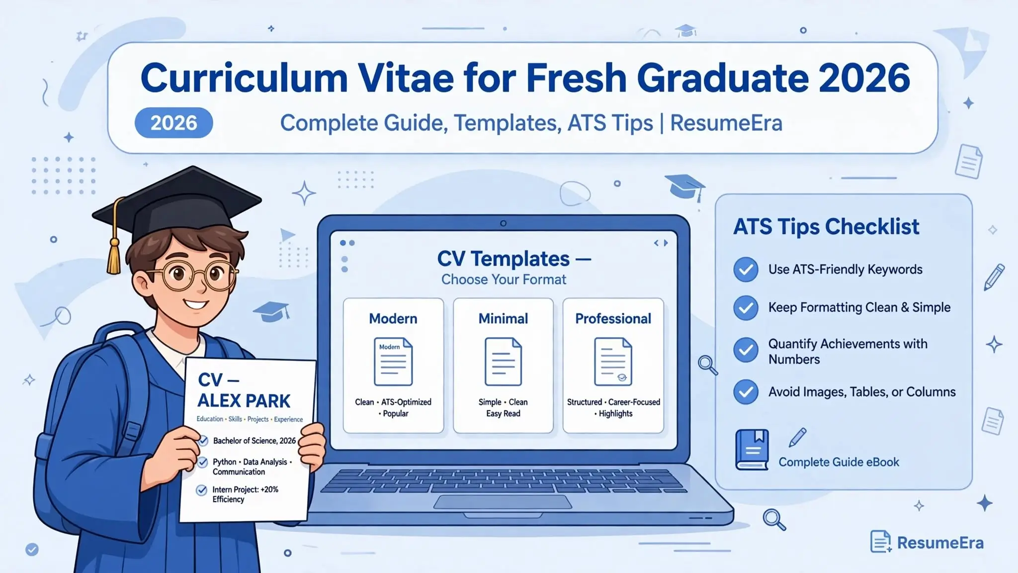 Curriculum Vitae for Fresh Graduate 2026 โ Complete Guide, Templates, ATS Tips | ResumeEra